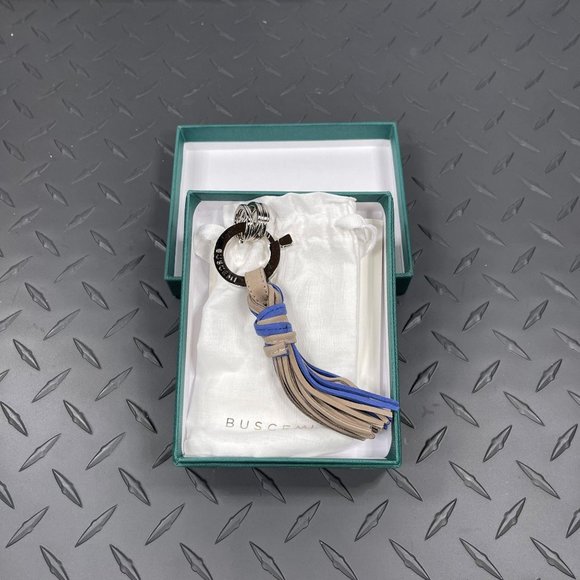 Buscemi Other - Buscemi Keyholder Fringe Fog Royal Leather